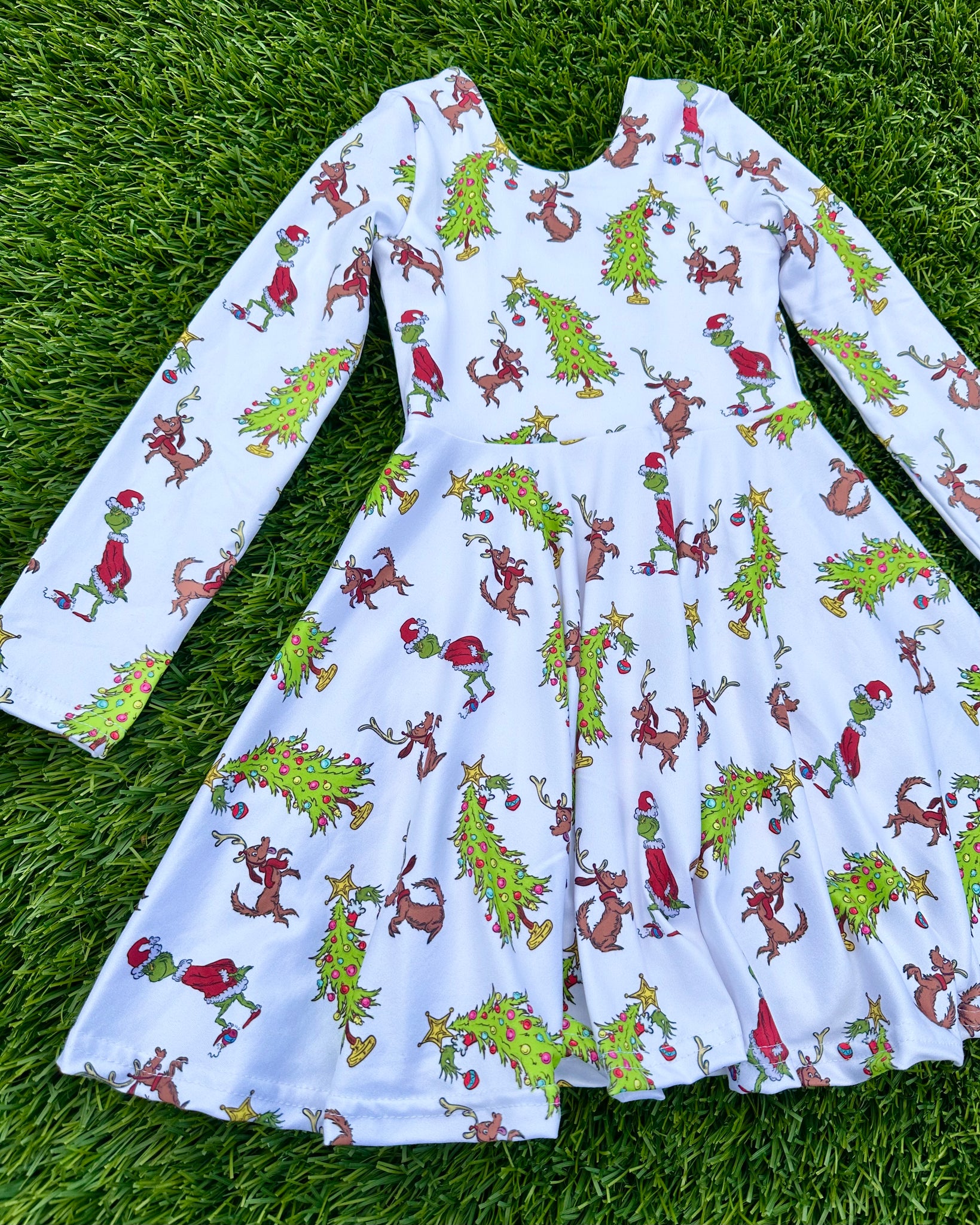 Grinch & Max Leo Dress Kristie's Bummies & Bows Grinch & Max Leo Dress Kristie's Bummies & Bows