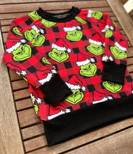 Load image into Gallery viewer, Grinch Raglan Sweater
