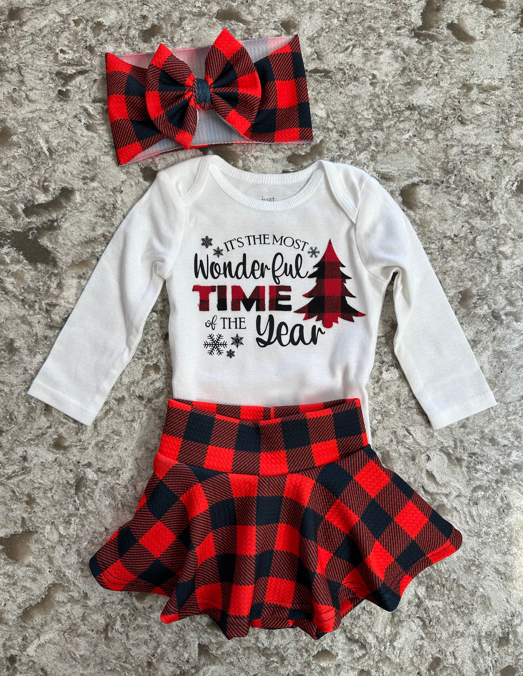 Buffalo Plaid Skirted Bummies