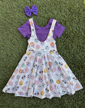 Load image into Gallery viewer, Halloween Smiley Face Pinafore &amp; Leotard
