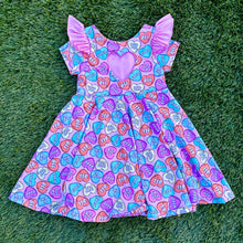 Load image into Gallery viewer, Candy Heart Peplum Dress (Heart Back)
