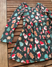 Load image into Gallery viewer, Green Holiday Leo Dress (1 left; 3T or smaller)
