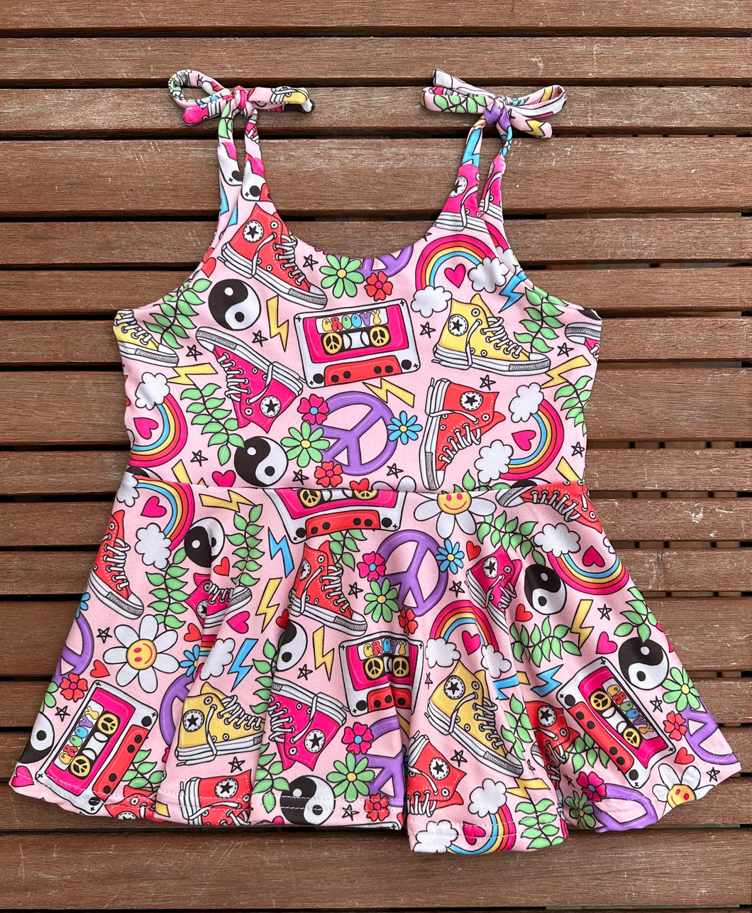 Converse Tie Peplum Top