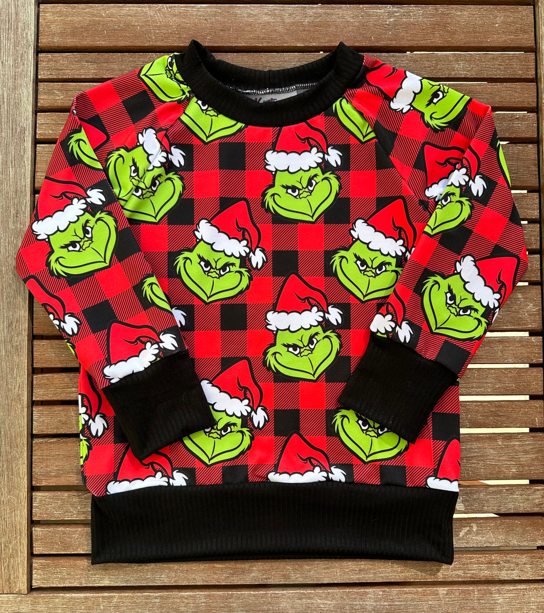 Grinch Raglan Sweater