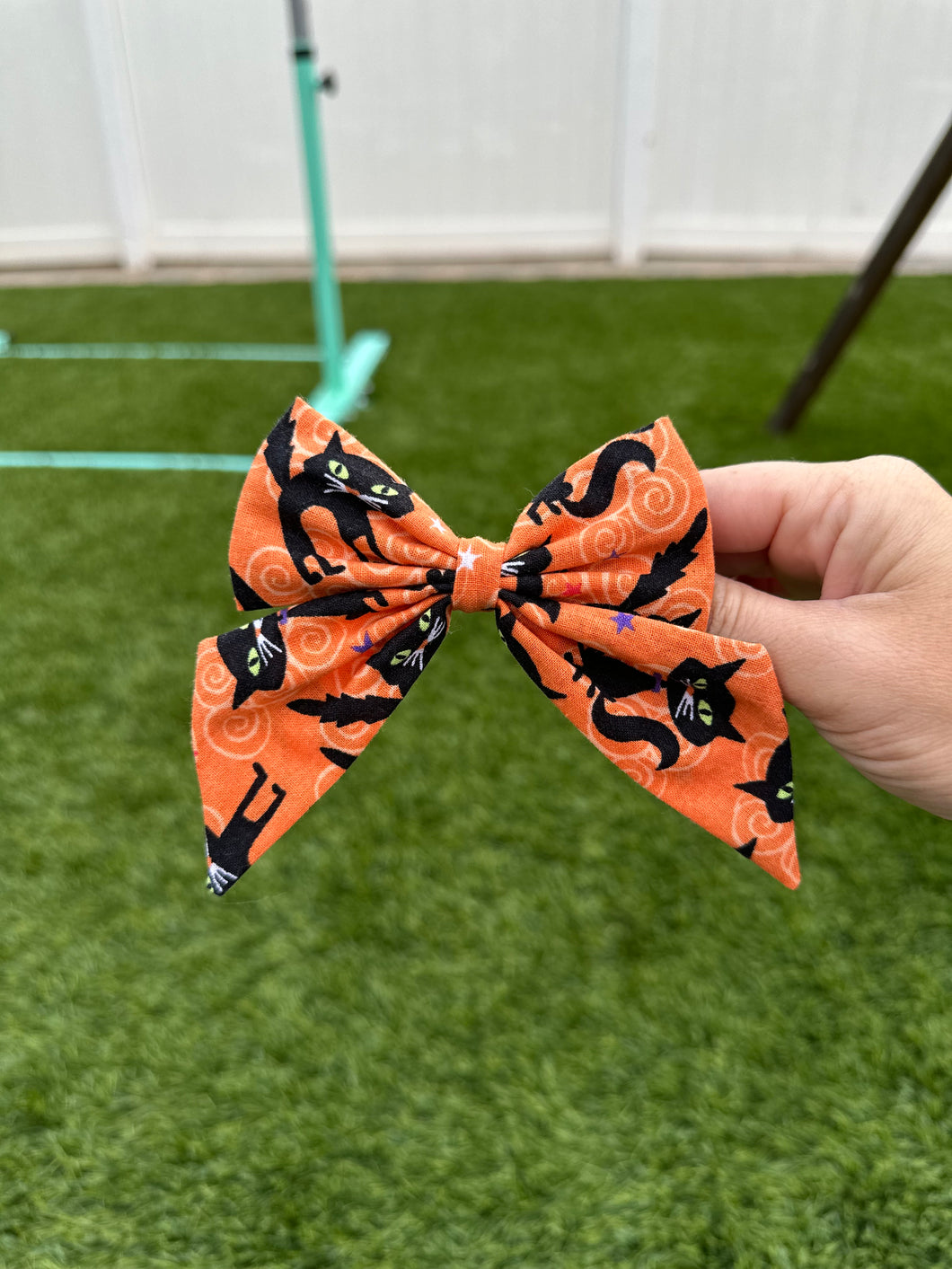 Orange Cat Sailor Bow