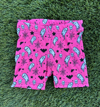Load image into Gallery viewer, Pink Ghost Biker Shorts

