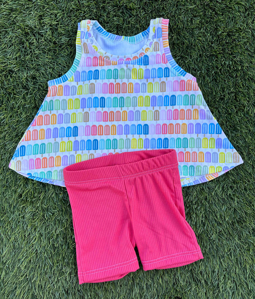 4T Popsicle Swing Top & Biker Shorts