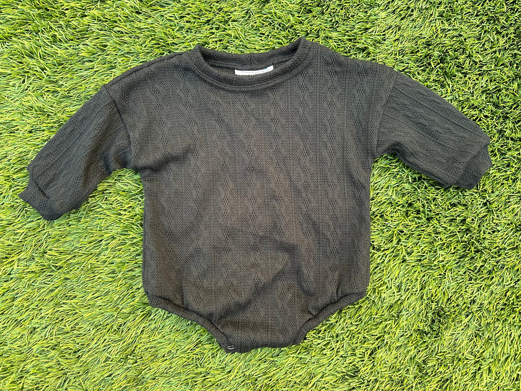 9-12m Black Sweater Romper