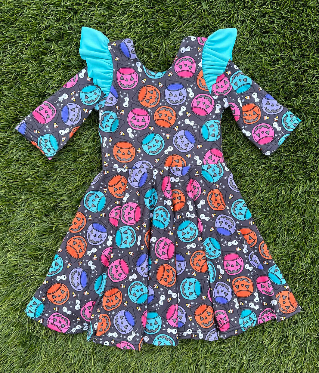 Candy Bucket Leo Dress (picture shown with flutter sleeve add on)