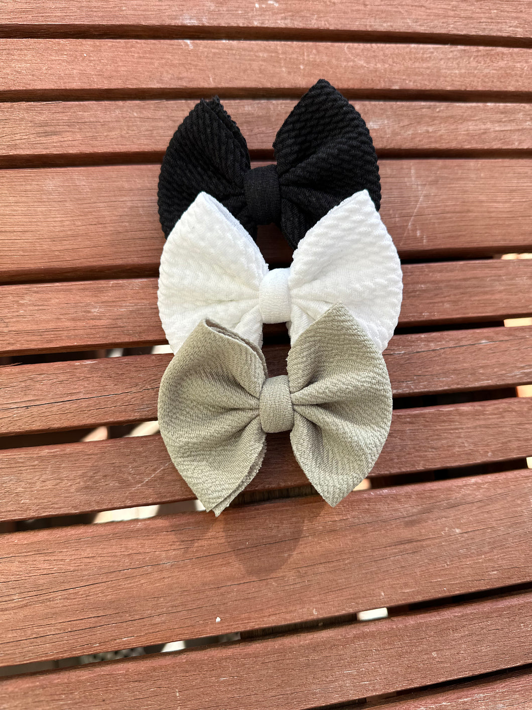 3” Green Bow Set